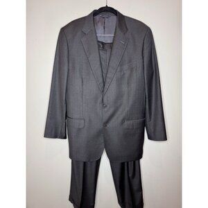 Brooks Brothers Custom Tailored Charcoal Grey Pinstripe Wool 2Pc Suit 42x36